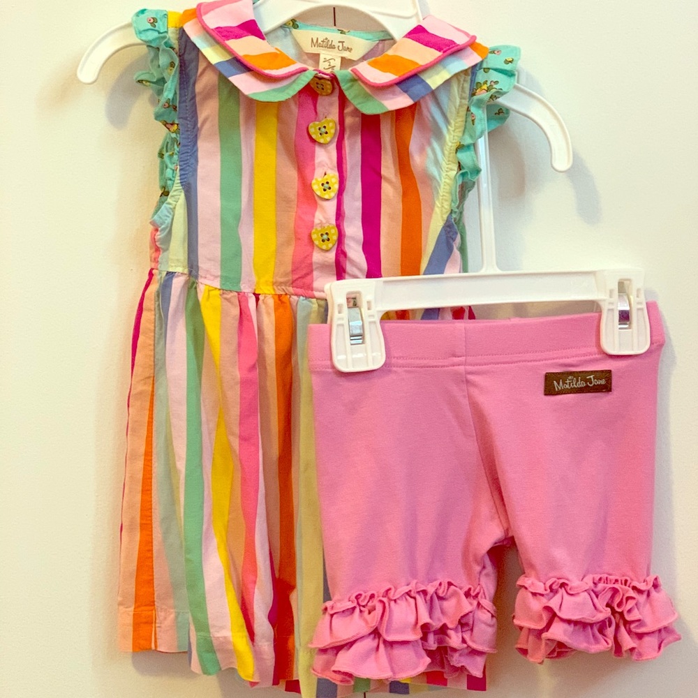Matilda Jane size 2 tank top and shorts set